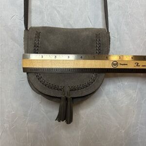 Lucky Brand Taupe Suede Crossbody Bag